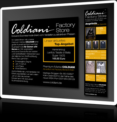 Coldiani Factory Store | Imageanzeigen